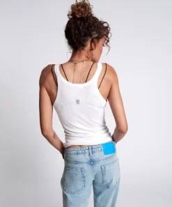 Tees & Tanks|ONE TEASPOON White Bower Bird Singlet