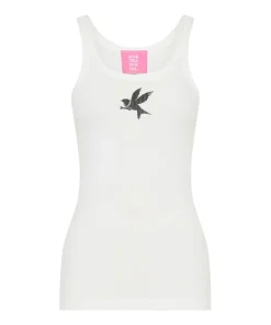 Tees & Tanks|ONE TEASPOON White Bower Bird Singlet