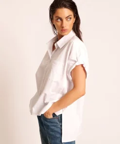 Shirts|ONE TEASPOON White Kings Road Cotton Shirt