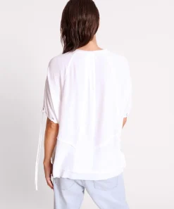Tops|ONE TEASPOON White Laced Charleston Panel Tee