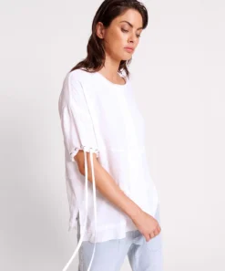 Tops|ONE TEASPOON White Laced Charleston Panel Tee