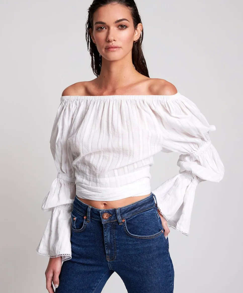 Tops|ONE TEASPOON White Summer Nights Crop