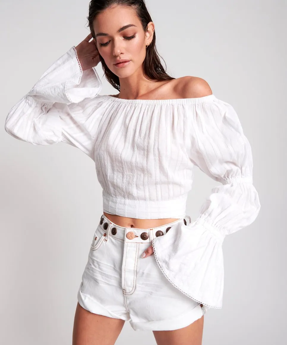 Tops|ONE TEASPOON White Summer Nights Crop