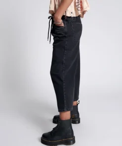 Denim Jeans|ONE TEASPOON Worn Black Bad Boys High Waist Wide Leg Jeans