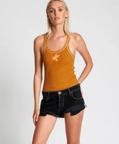 Denim Shorts|ONE TEASPOON Worn Black Bandits Low Waist Denim Shorts