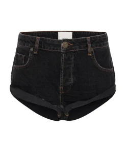 Denim Shorts|ONE TEASPOON Worn Black Bandits Low Waist Denim Shorts