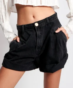 Denim Shorts|ONE TEASPOON Worn Black Streetwalkers High Waist 80S Shorts
