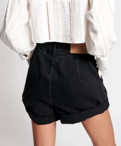 Denim Shorts|ONE TEASPOON Worn Black Streetwalkers High Waist 80S Shorts