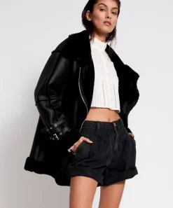 Denim Shorts|ONE TEASPOON Worn Black Streetwalkers High Waist 80S Shorts