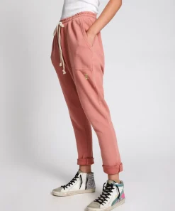 Bottoms|ONE TEASPOON Worn Pink Cargo Sweat Pants