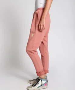 Bottoms|ONE TEASPOON Worn Pink Cargo Sweat Pants