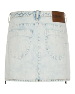 Denim Skirts|ONE TEASPOON Zipped Florence Vanguard Mid Rise Relaxed Denim Mini Skirt